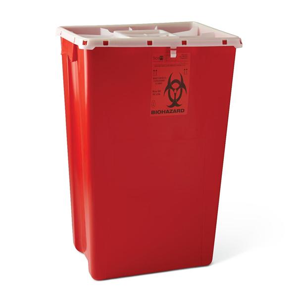 Container Sharps 18gal Large Plastic Red 7/Ca